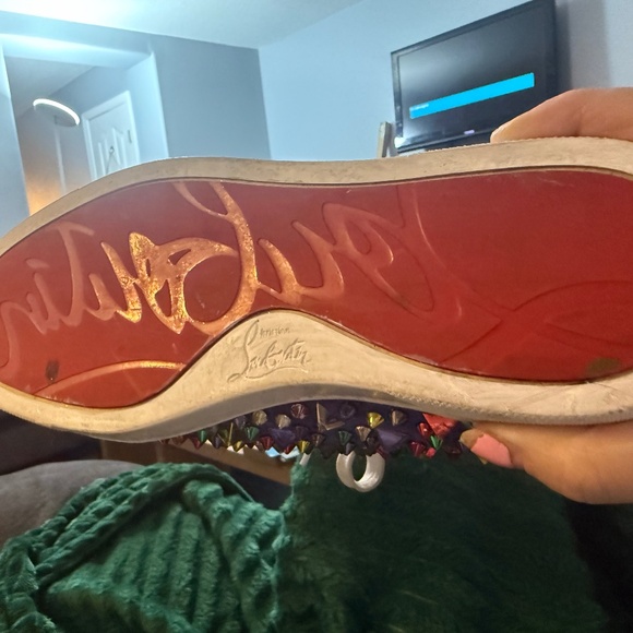 Christian Louboutin Spike Multicolor High Top Sneakers 39 - Picture 4 of 11